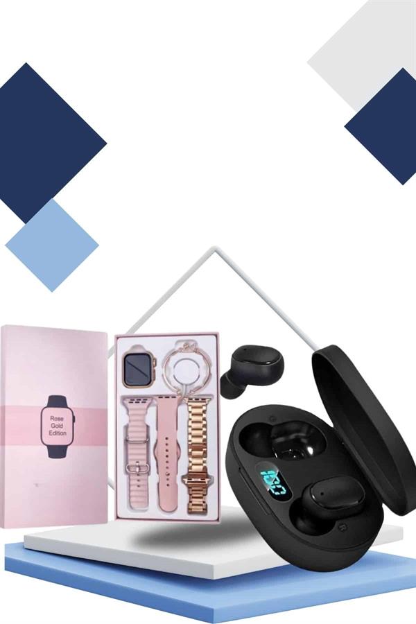 Nabız Ölçer Hediye Bileklikli Akıllı Saat ve Dijital Göstergeli Bluetooth Kulaklık Çoklu Şarj Girişi - Bayi Depom Nabız Ölçer Hediye Bileklikli Akıllı Saat ve Dijital Göstergeli Bluetooth Kulaklık Çoklu Şarj Girişi - Bayi Depom