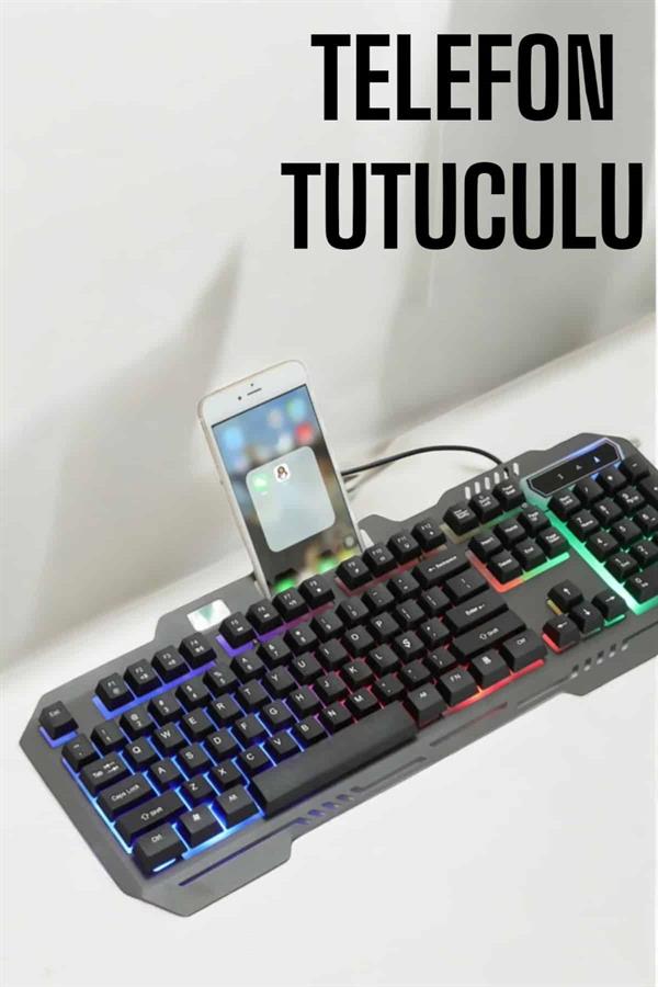Oyuncu Klavyesi Q Klavye RGB Işıklı Mouse Hediyeli - Bayi Depom Oyuncu Klavyesi Q Klavye RGB Işıklı Mouse Hediyeli - Bayi Depom