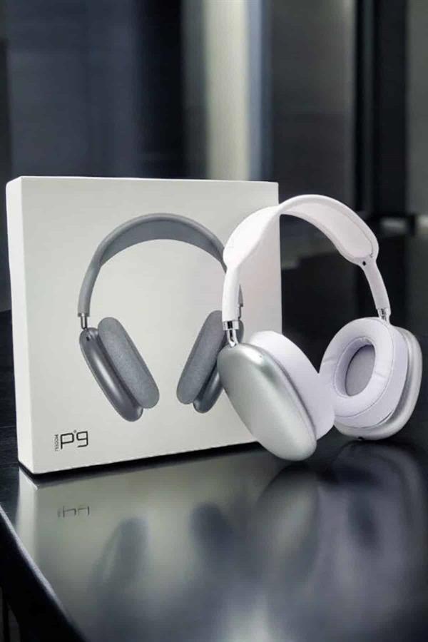 P9 Air Max Kablosuz 5.0 Mikrofonlu Bluetooth Kulaklık Beyaz Yüksek Ses Kaliteli - Bayi Depom
