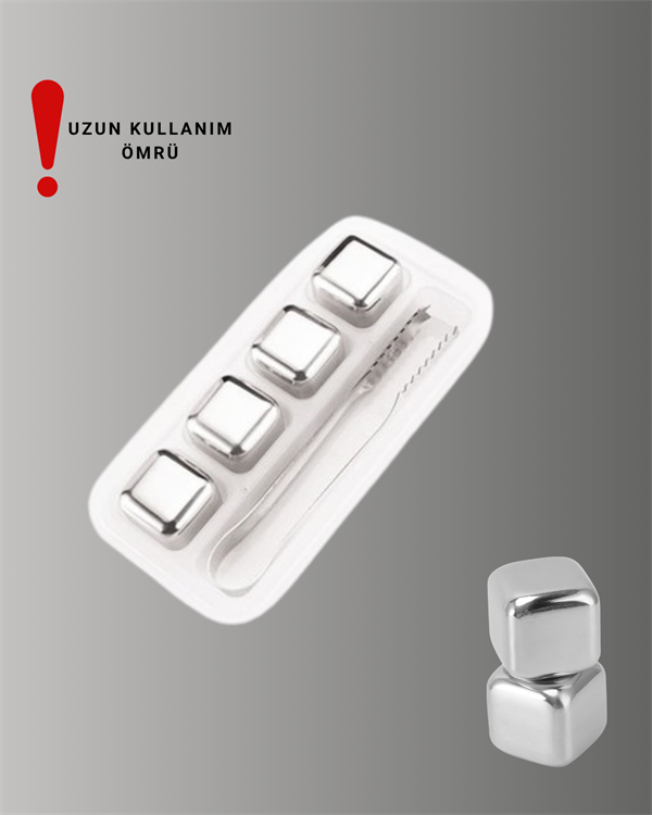 Çevre Dostu Metal Buz Küpü ve Kullanışlı Klips Seti Yeni Nesil - Bayi Depom