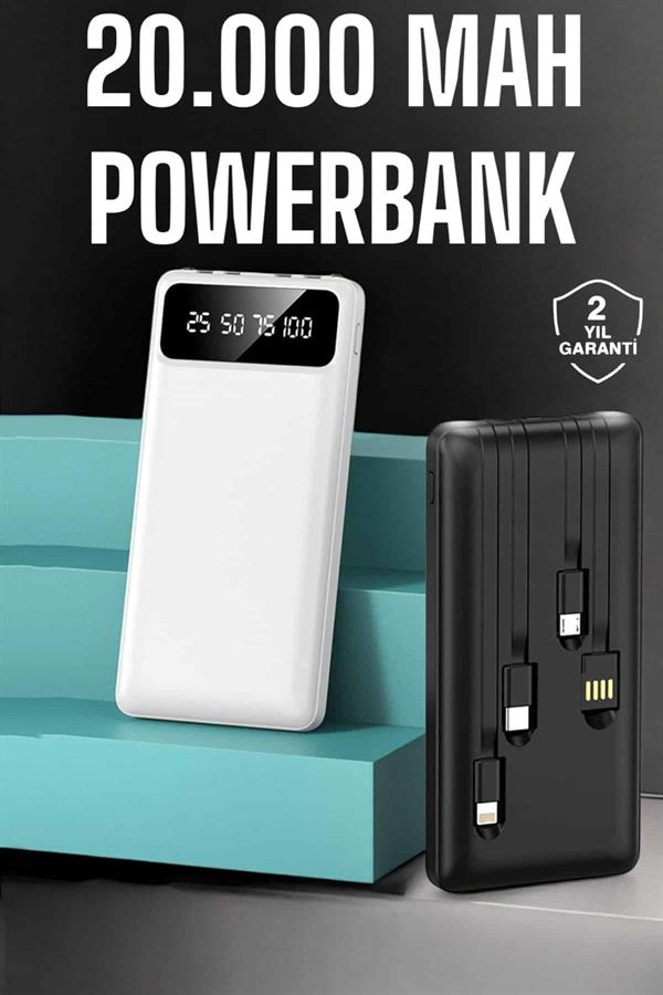 Powerbank 20.000 Mah Dijital Göstergeli LCD Ekran Uzun Pil Ömrü Yeni Nesil - Bayi Depom Powerbank 20.000 Mah Dijital Göstergeli LCD Ekran Uzun Pil Ömrü Yeni Nesil - Bayi Depom