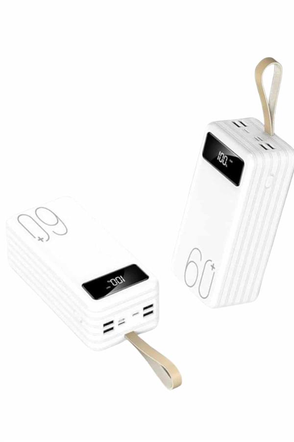 Powerbank 60.000 Mah Taşınabilir Şarj Hızlı El Fenerli Dijital Göstergeli - Bayi Depom