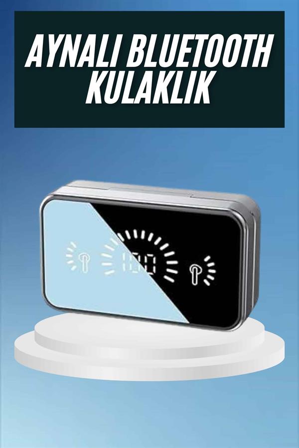 Powerbankli Bluetooth Kulaklık Yüksek Ses Aynalı Çift Dijital Gösterge Ekranı - Bayi Depom