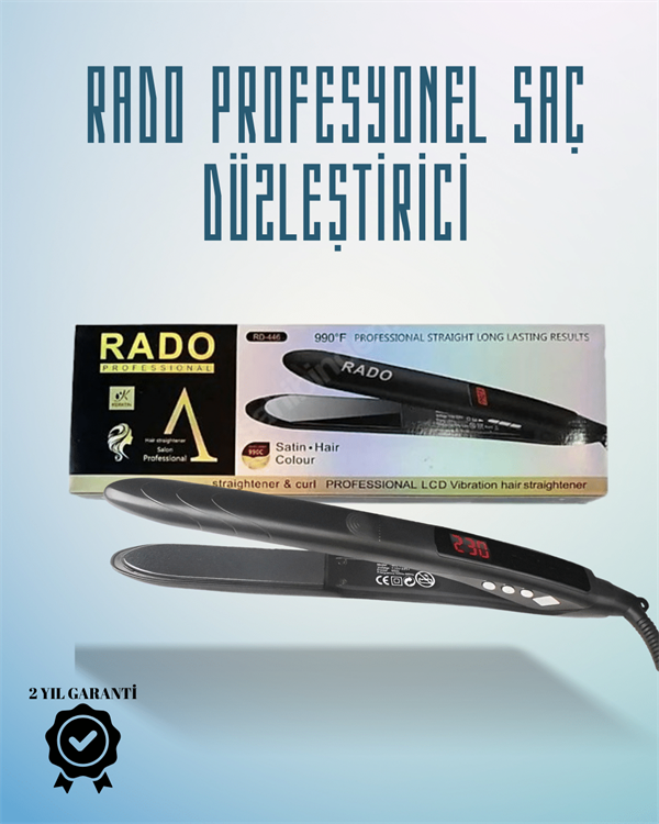 Rado RD-446 Seyahat Dostu Saç Düzleştirici – Güvenlik Kilidi ve Taşınabilir Tasarım - Bayi Depom