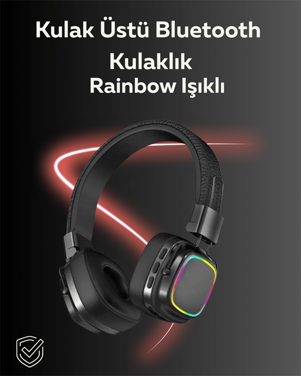 RGB Işıklı Katlanabilir Bluetooth 5.3 Kulak Üstü Kulaklık - Bayi Depom RGB Işıklı Katlanabilir Bluetooth 5.3 Kulak Üstü Kulaklık - Bayi Depom