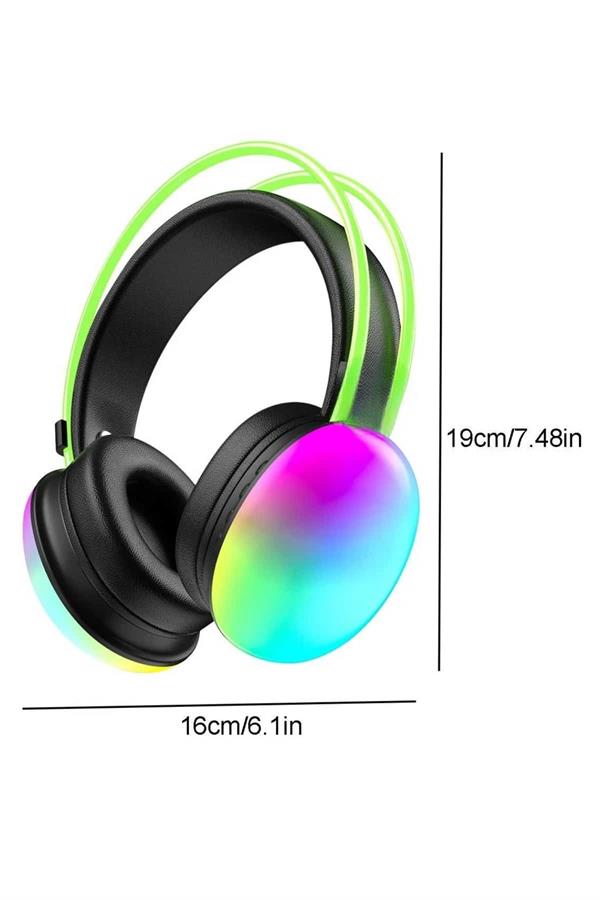 RGB Işıklı Yüksek Ses Kaliteli Kablosuz Kulak Üstü Bluetooth Kulaklık - Bayi Depom RGB Işıklı Yüksek Ses Kaliteli Kablosuz Kulak Üstü Bluetooth Kulaklık - Bayi Depom