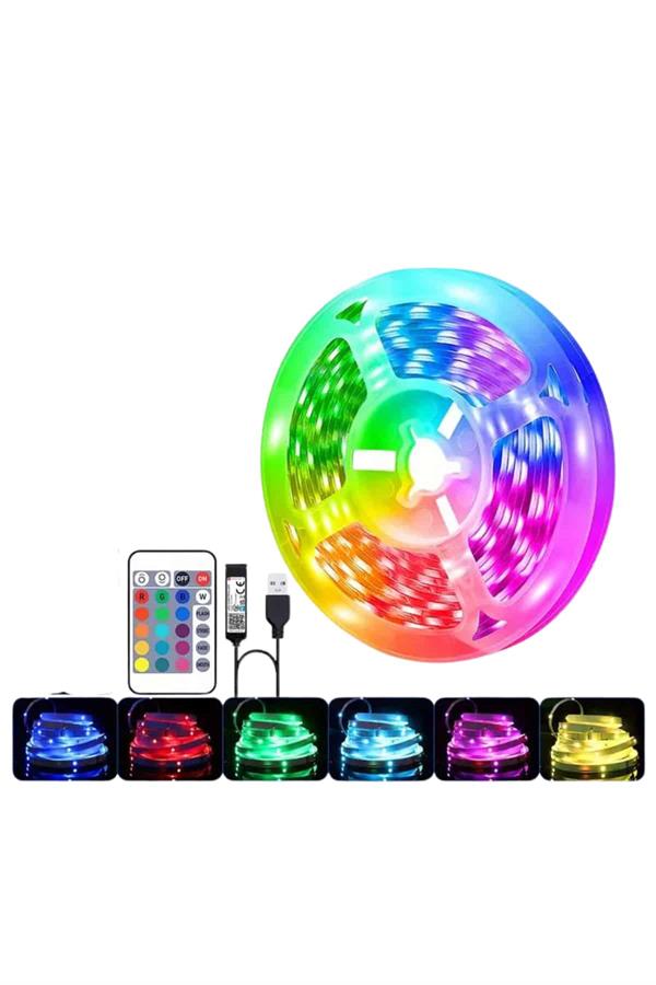 RGB Şerit Led 10 Metre Led Işık Kumanda ile Kontrol RGB - Bayi Depom