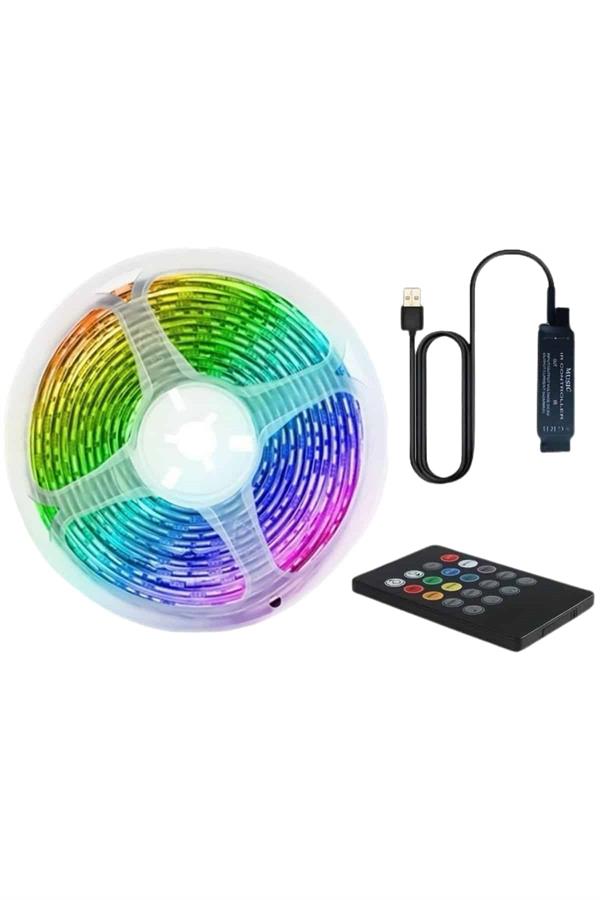 RGB Şerit Led 10 Metre Led Işık Kumanda ile Kontrol RGB - Bayi Depom