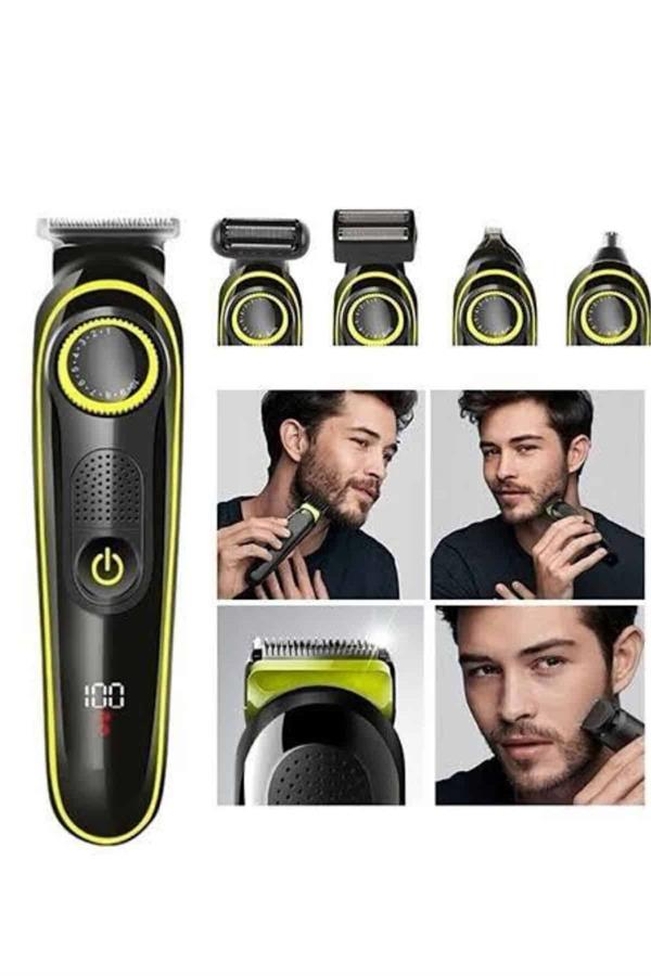 Saç Sakal Vücut Tıraş Makinesi 5in1 Kablosuz Burun Kulak Tıraş Makinesi - Bayi Depom