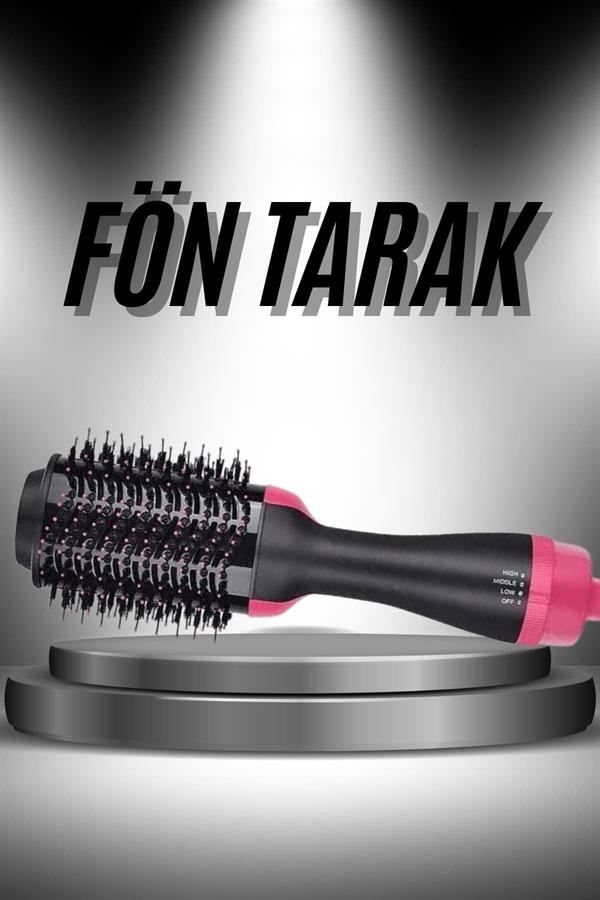 Saç Şekillendirici Ve Saç Düzleştirici Fön Tarağı Tarak Fırça 1200w Saç Kurutma - Bayi Depom