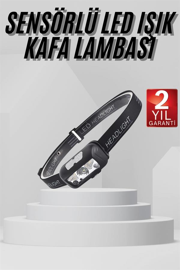 Sensörlü Şarjlı Type-c Şarj Işıklı Kafa Lambası Kamp Lambası - Bayi Depom Sensörlü Şarjlı Type-c Şarj Işıklı Kafa Lambası Kamp Lambası - Bayi Depom