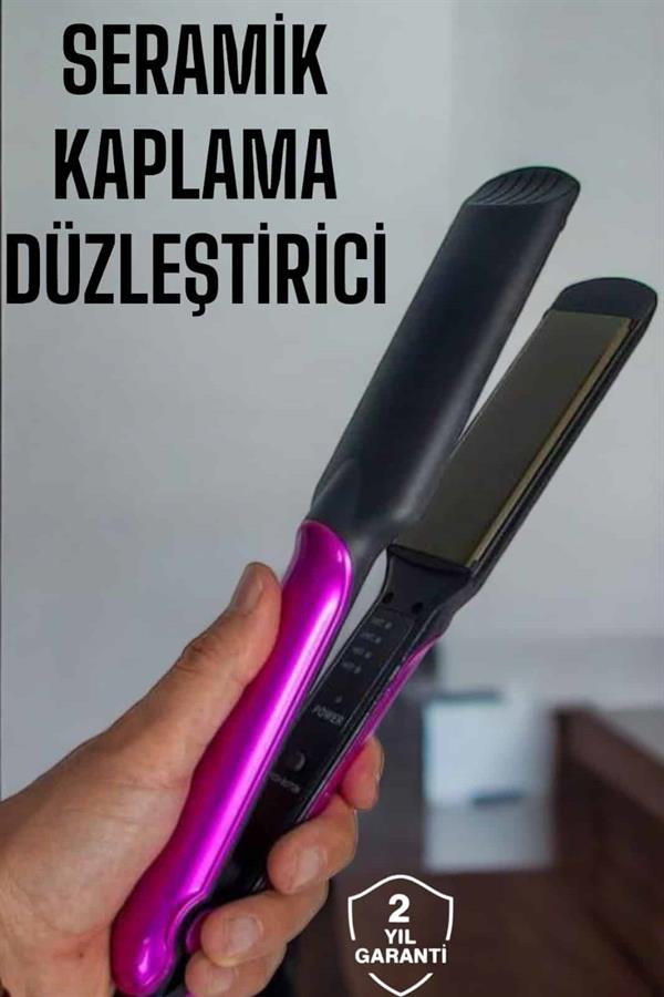 Seramik Kaplama Isı Ayarlı Yıpranma Karşıtı Saç Düzleştirici - Bayi Depom