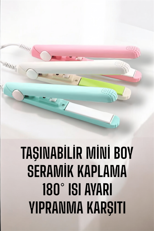 Seramik Kaplama Taşınabilir Mini Saç Düzleştirici Seyahat Dostu Tasarım - Bayi Depom