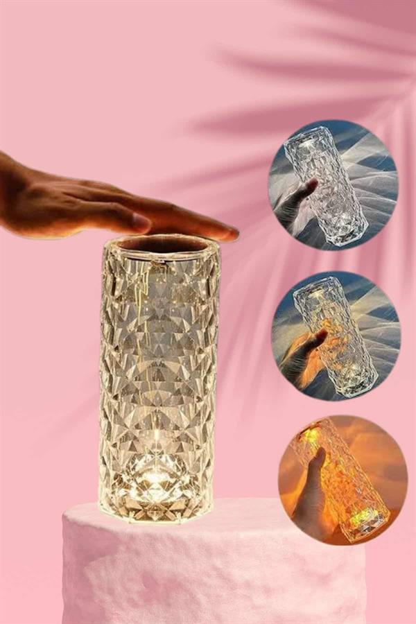 Sevgililer Gününe Özel Romantik Kristal Gece Lambası Sevgiliye Hediye - Bayi Depom