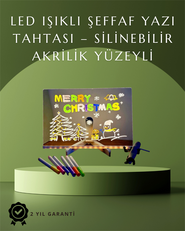 Şık ve Modern LED Pano – Neon Işıklı Silinebilir Akrilik Yazı Tahtası, 7 Renkli Kalem Dahil - Bayi Depom Şık ve Modern LED Pano – Neon Işıklı Silinebilir Akrilik Yazı Tahtası, 7 Renkli Kalem Dahil - Bayi Depom