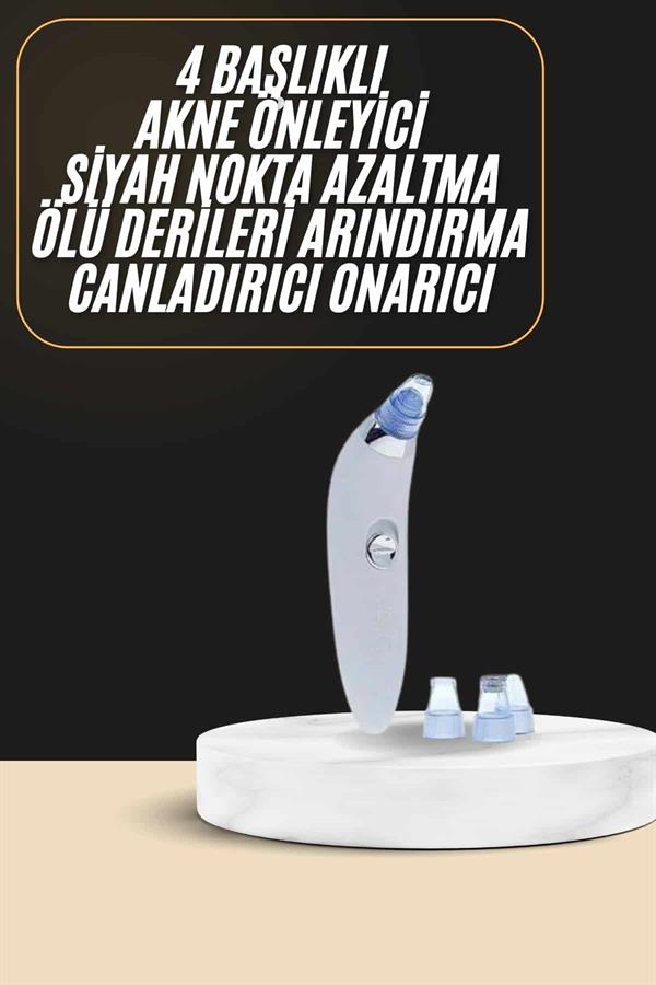 Siyah Nokta Temizleme Cihazı 4 Başlıklı Vakumlu Pilli Ölü Deri Arındırma - Bayi Depom Siyah Nokta Temizleme Cihazı 4 Başlıklı Vakumlu Pilli Ölü Deri Arındırma - Bayi Depom