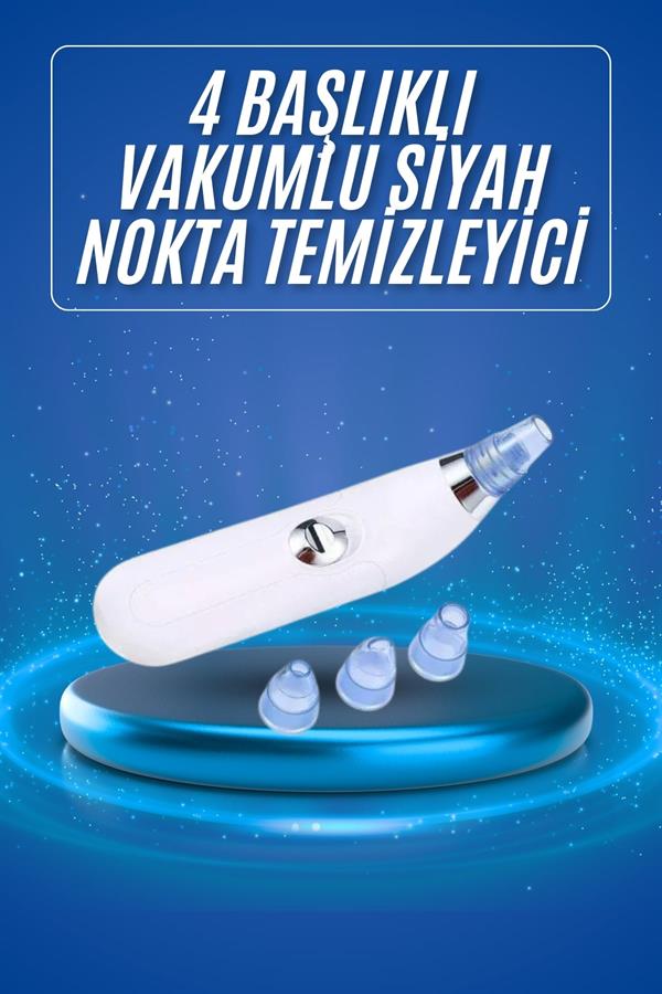 Siyah Nokta Temizleme Cihazı 4 Başlıklı Vakumlu Pilli Ölü Deri Arındırma - Bayi Depom Siyah Nokta Temizleme Cihazı 4 Başlıklı Vakumlu Pilli Ölü Deri Arındırma - Bayi Depom
