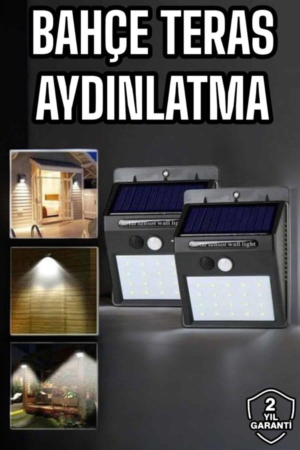 Solar Lamba Giriş, Bahçe Yol Avlu Hareket Sensörlü Led Parlak Gece Su Geçirmez - Bayi Depom Solar Lamba Giriş, Bahçe Yol Avlu Hareket Sensörlü Led Parlak Gece Su Geçirmez - Bayi Depom