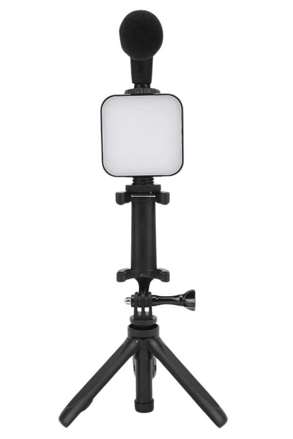 Telefon Tutucu Mini Mikrofonlu Tripod Vlog Çekim Video - Bayi Depom Telefon Tutucu Mini Mikrofonlu Tripod Vlog Çekim Video - Bayi Depom