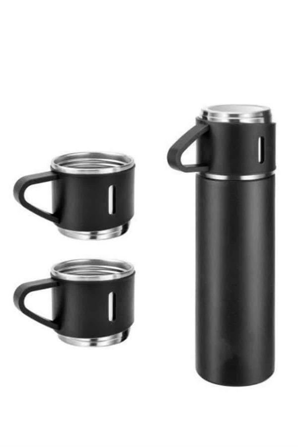 Termos Seti Paslanmaz Çelik 3 Bardaklı Vakumlu Termos Set 500 Ml 12 Saate Kadar Isı Koruma - Bayi Depom Termos Seti Paslanmaz Çelik 3 Bardaklı Vakumlu Termos Set 500 Ml 12 Saate Kadar Isı Koruma - Bayi Depom