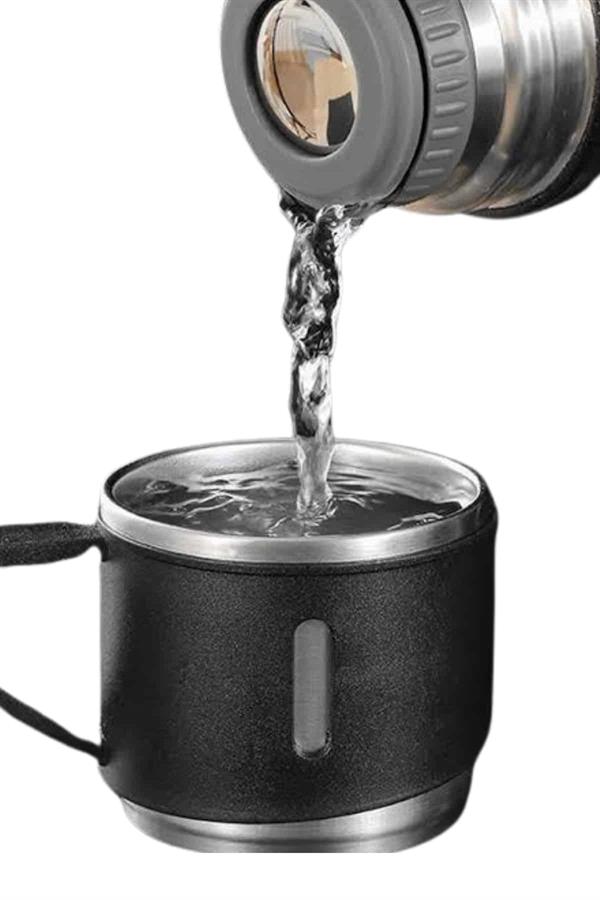 Termos Seti Paslanmaz Çelik 3 Bardaklı Vakumlu Termos Set 500 Ml 12 Saate Kadar Isı Koruma - Bayi Depom Termos Seti Paslanmaz Çelik 3 Bardaklı Vakumlu Termos Set 500 Ml 12 Saate Kadar Isı Koruma - Bayi Depom