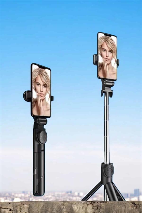 Tripod Kablosuz Bluetooth Bağlantılı Selfie Çubuğu 360 Derece Dönebilen - Bayi Depom Tripod Kablosuz Bluetooth Bağlantılı Selfie Çubuğu 360 Derece Dönebilen - Bayi Depom