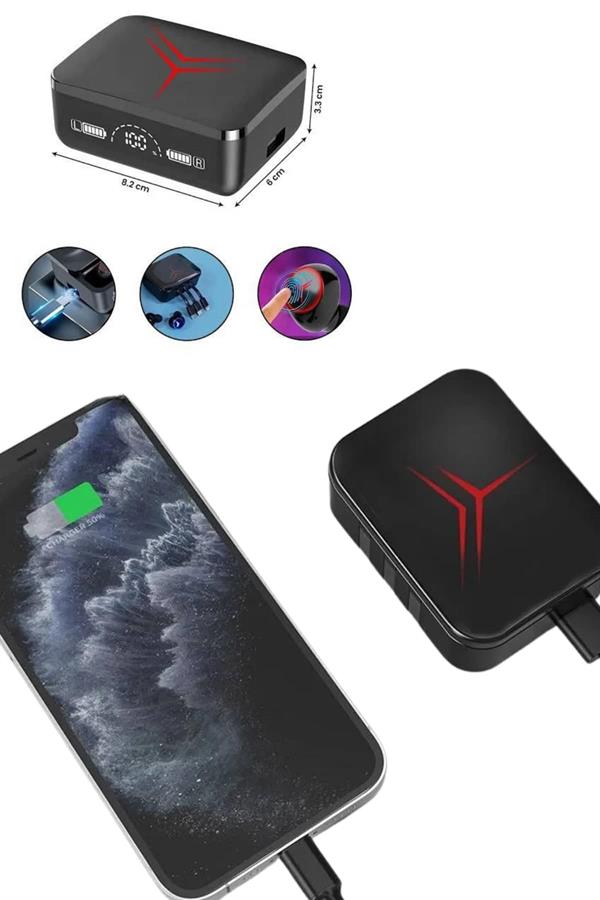Tws Powerbank Kutulu Dijital Göstergeli Bluetooth Kulaklık Kablosuz Kulakiçi Kulaklık - Bayi Depom