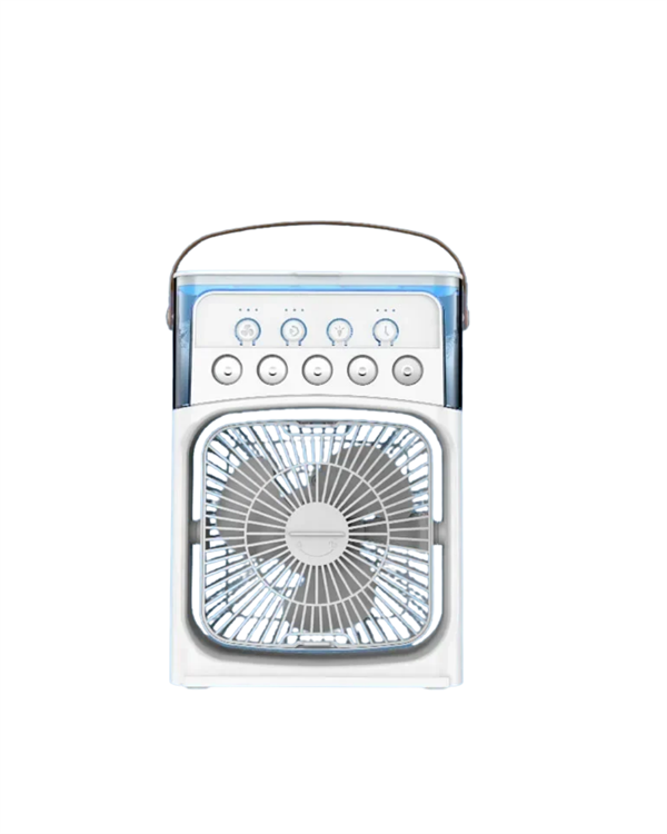 Mini Klima Fan | USB'li, 7 Renk Gece Işığı, 3'ü 1 Arada Fonksiyon - Bayi Depom