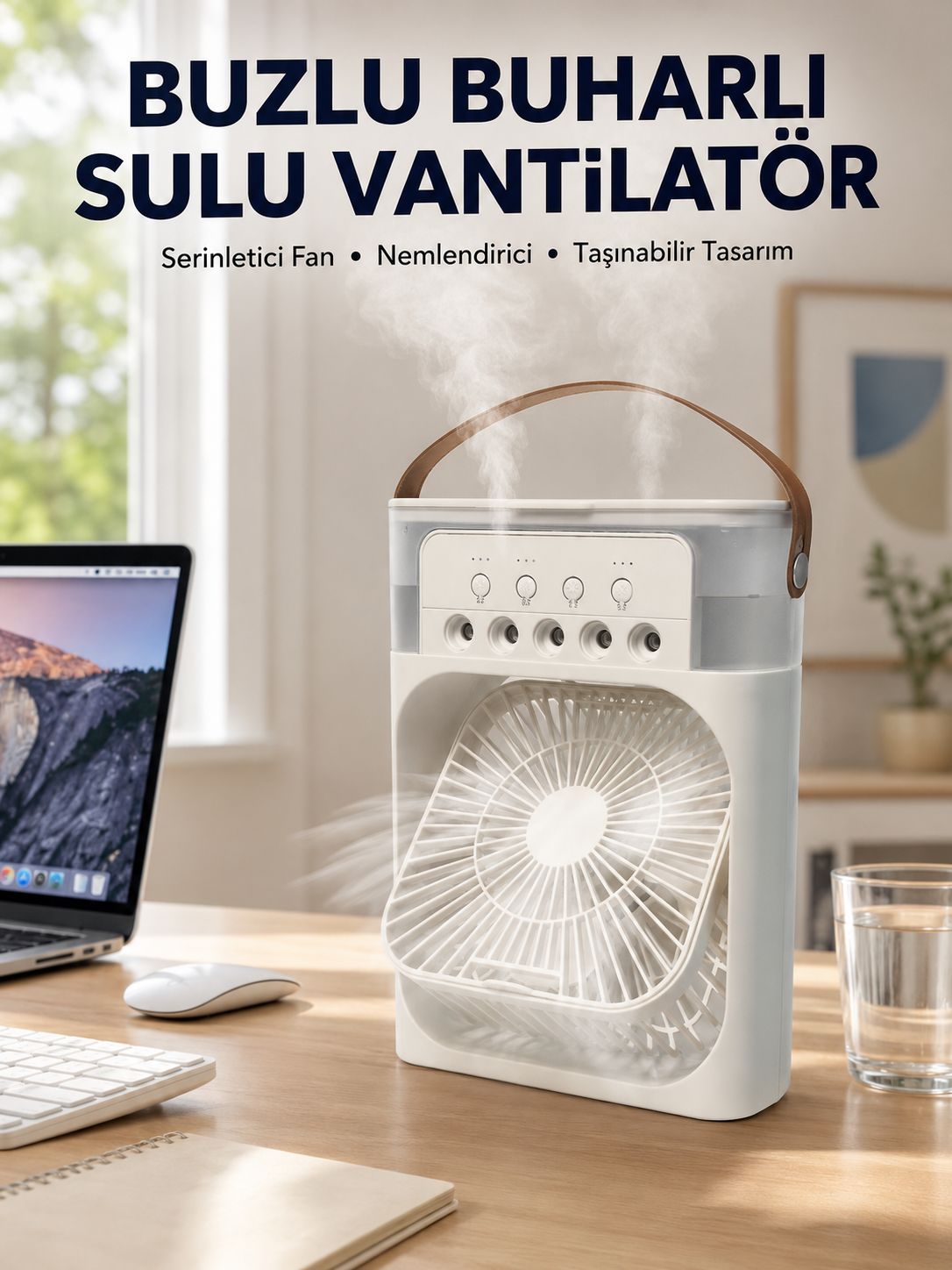 Spreyli Mini Masaüstü Fan | 500ML Su Hazneli, 3 Kademeli Soğutucu Yeni Nesil - Bayi Depom Spreyli Mini Masaüstü Fan | 500ML Su Hazneli, 3 Kademeli Soğutucu Yeni Nesil - Bayi Depom