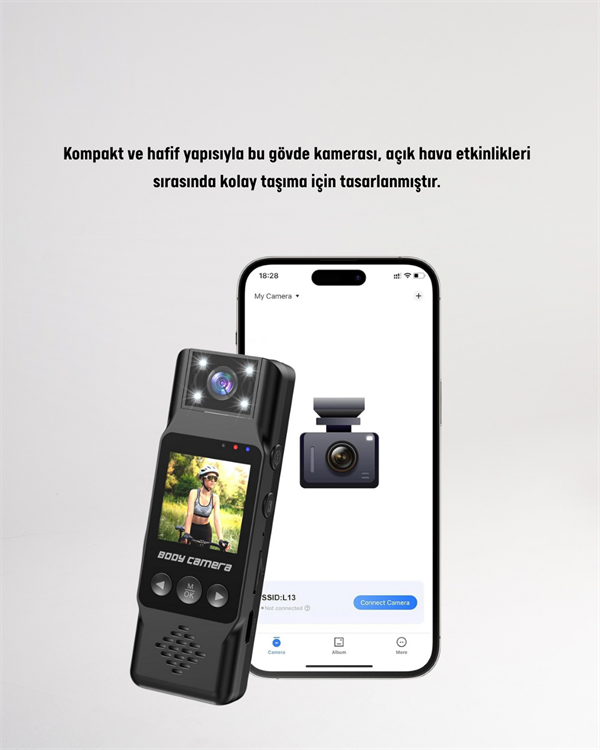 WiFi ile Uzaktan Erişimli Mini Kamera – 1200mAh Batarya, 1080P Video Çekimi - Bayi Depom
