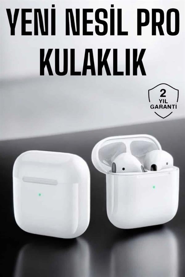 Yeni Nesil Pro Bluetooth Kulaklık Uzun Pil Ömrü Beyaz - Bayi Depom