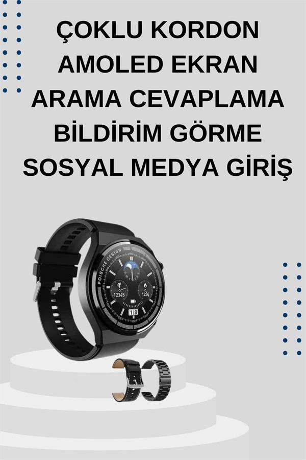 Yeni Nesil Sesli Görüşme Akıllı Saat ve Powerbank Çoklu Şarj Girişli Bluetooth Kulaklık Nabız Ölçer - Bayi Depom