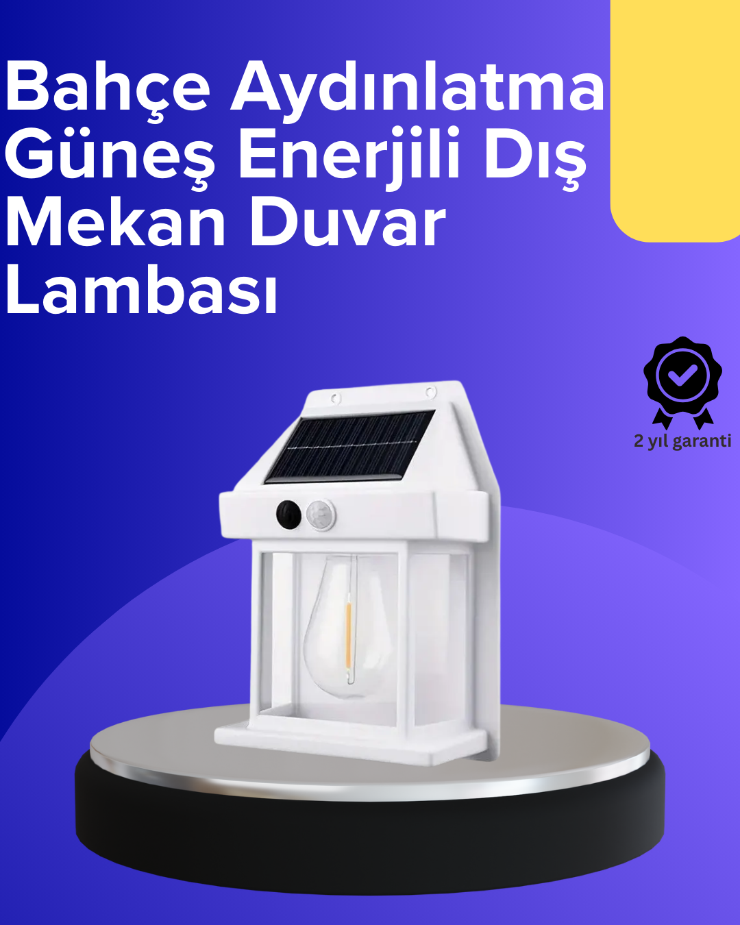 Güneş Enerjili Hareket Sensörlü Duvar Lambası - Bayi Depom Güneş Enerjili Hareket Sensörlü Duvar Lambası - Bayi Depom