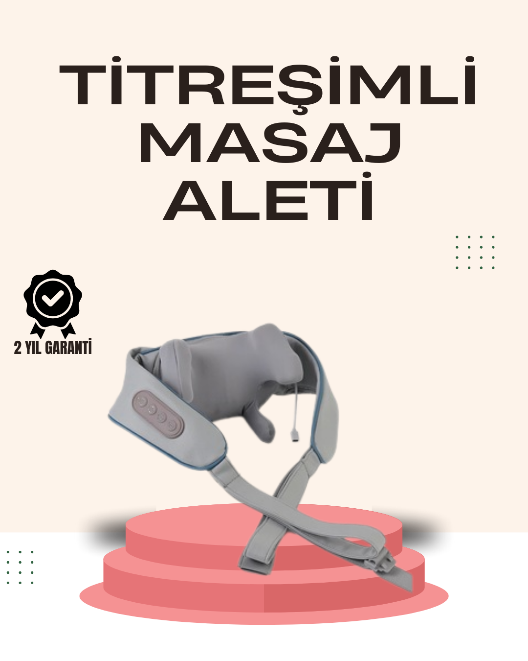 Kablosuz Boyun ve Omuz Masaj Aleti | Isıtmalı ve Yoğurmalı - Bayi Depom