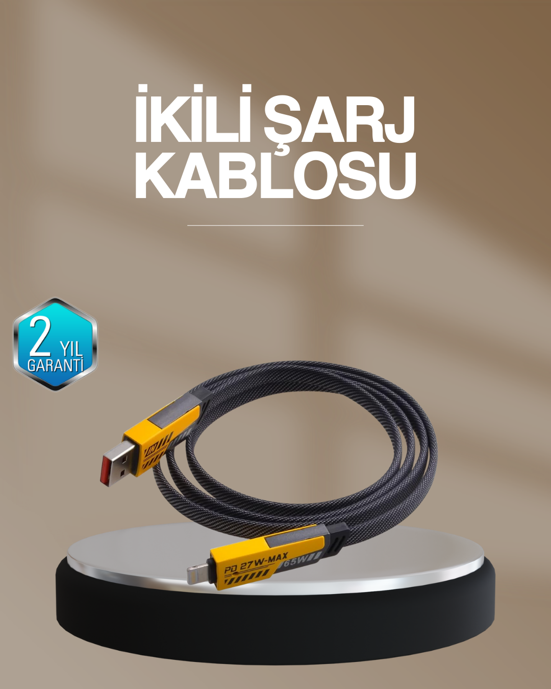Hızlı Şarj Destekli 65W Örgülü USB-C ve USB-A Çoklu Şarj Kablosu - Bayi Depom Hızlı Şarj Destekli 65W Örgülü USB-C ve USB-A Çoklu Şarj Kablosu - Bayi Depom