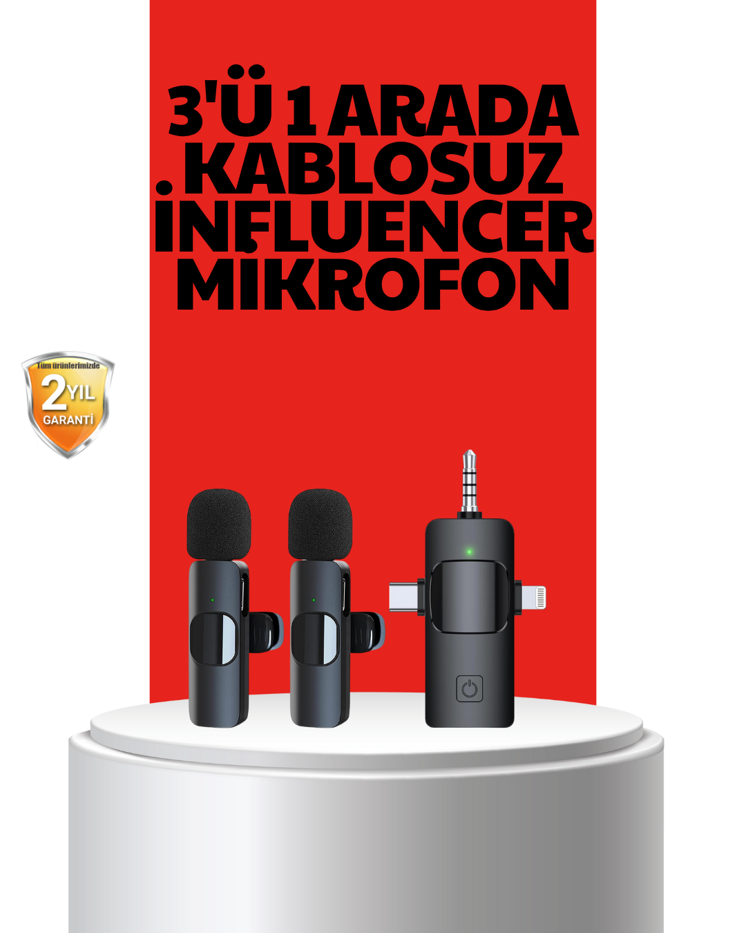 Kablosuz Mikrofon - Telefon ve Bilgisayar Uyumlu - Bayi Depom