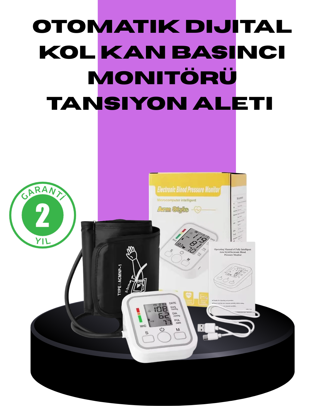 Elektronik Tansiyon Ölçer LCD Dijital Ekranlı - Bayi Depom Elektronik Tansiyon Ölçer LCD Dijital Ekranlı - Bayi Depom