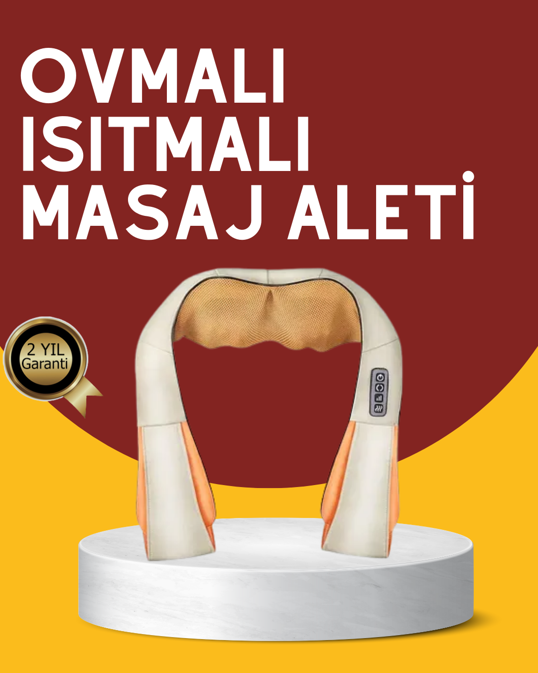 Kas Eklem Ağrılarına Ovmalı Isıtmalı Boyun Omuz Bel Masaj Aleti - Bayi Depom