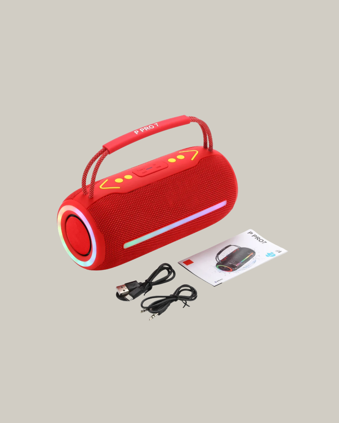 20W Kablosuz Bluetooth Hoparlör RGB Işık Efektli USB/SD/AUX Destekli - Bayi Depom