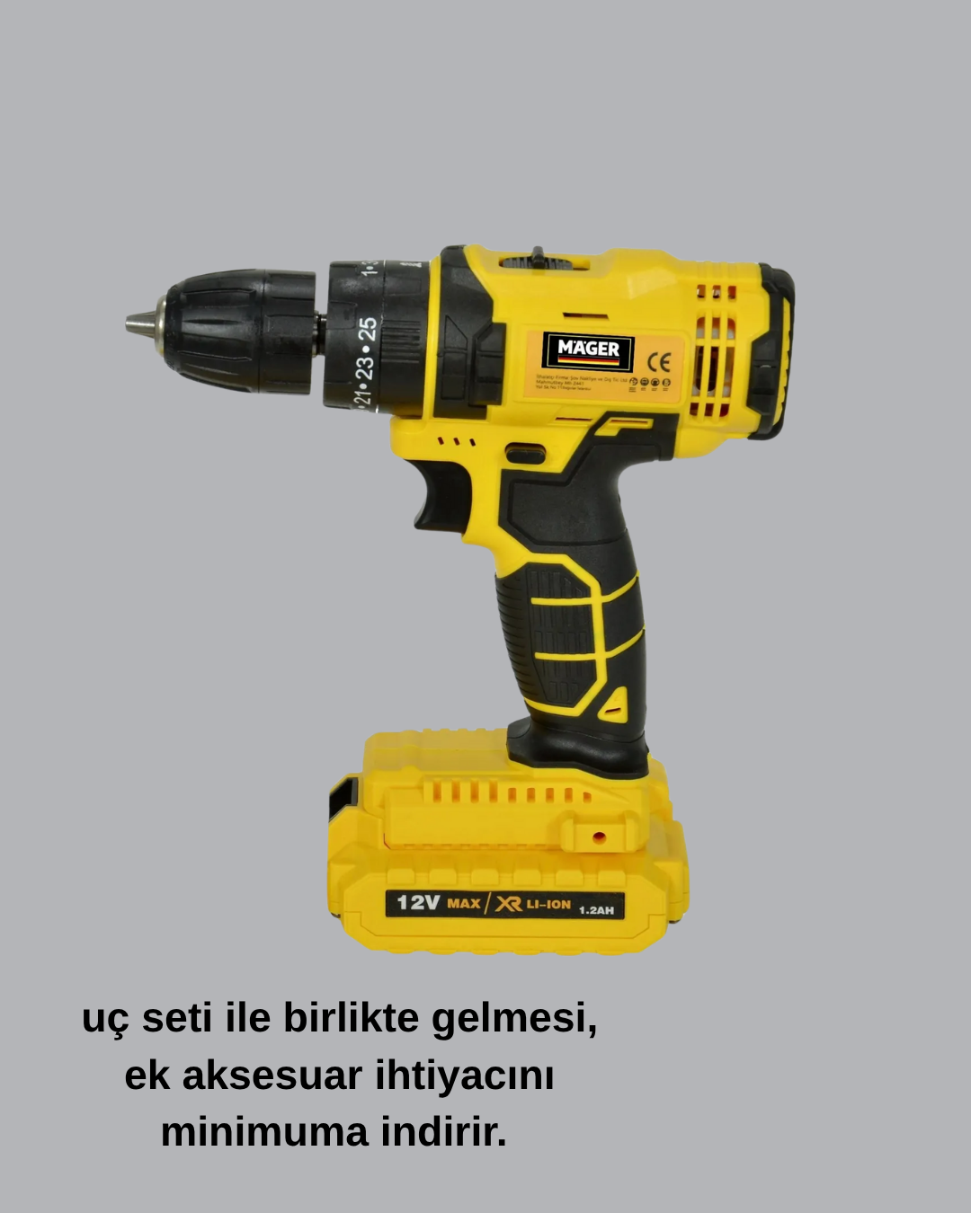 12V Akülü Matkap | 20-30 Nm Tork, Çift Hız Ayarı ve LED Işık - Bayi Depom