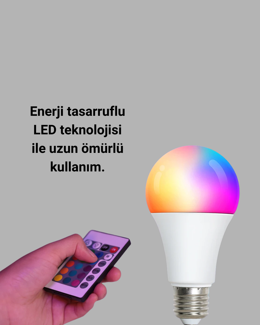 A Kalite 2025 RGB LED Ampul Uzaktan Kumandalı 16 Renkli Lamba - Bayi Depom A Kalite 2025 RGB LED Ampul Uzaktan Kumandalı 16 Renkli Lamba - Bayi Depom