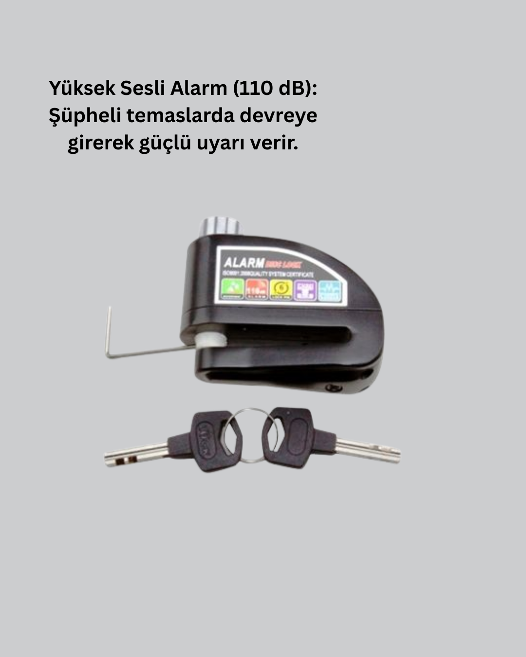 110 dB Alarm Disk Kilidi Motosiklet Scooter Bisiklet Güvenlik Yeni Nesil - Bayi Depom 110 dB Alarm Disk Kilidi Motosiklet Scooter Bisiklet Güvenlik Yeni Nesil - Bayi Depom