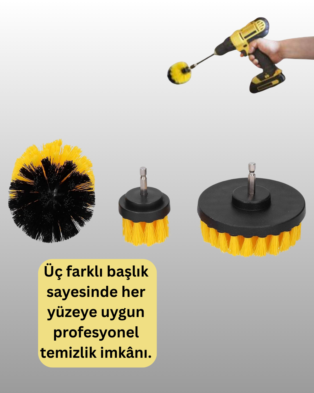 Matkap Ucu Temizlik Aparatı 3’lü Fırça Seti - Bayi Depom