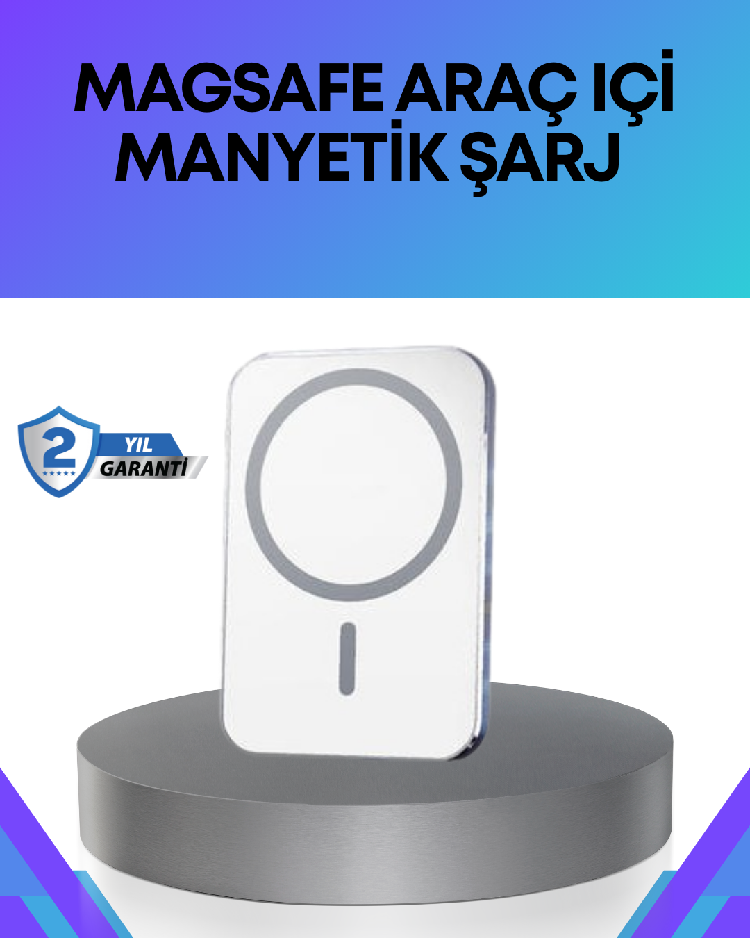 360° Döner Başlıklı MagSafe Araç Telefon Tutucu Hızlı Şarjlı - Bayi Depom 360° Döner Başlıklı MagSafe Araç Telefon Tutucu Hızlı Şarjlı - Bayi Depom