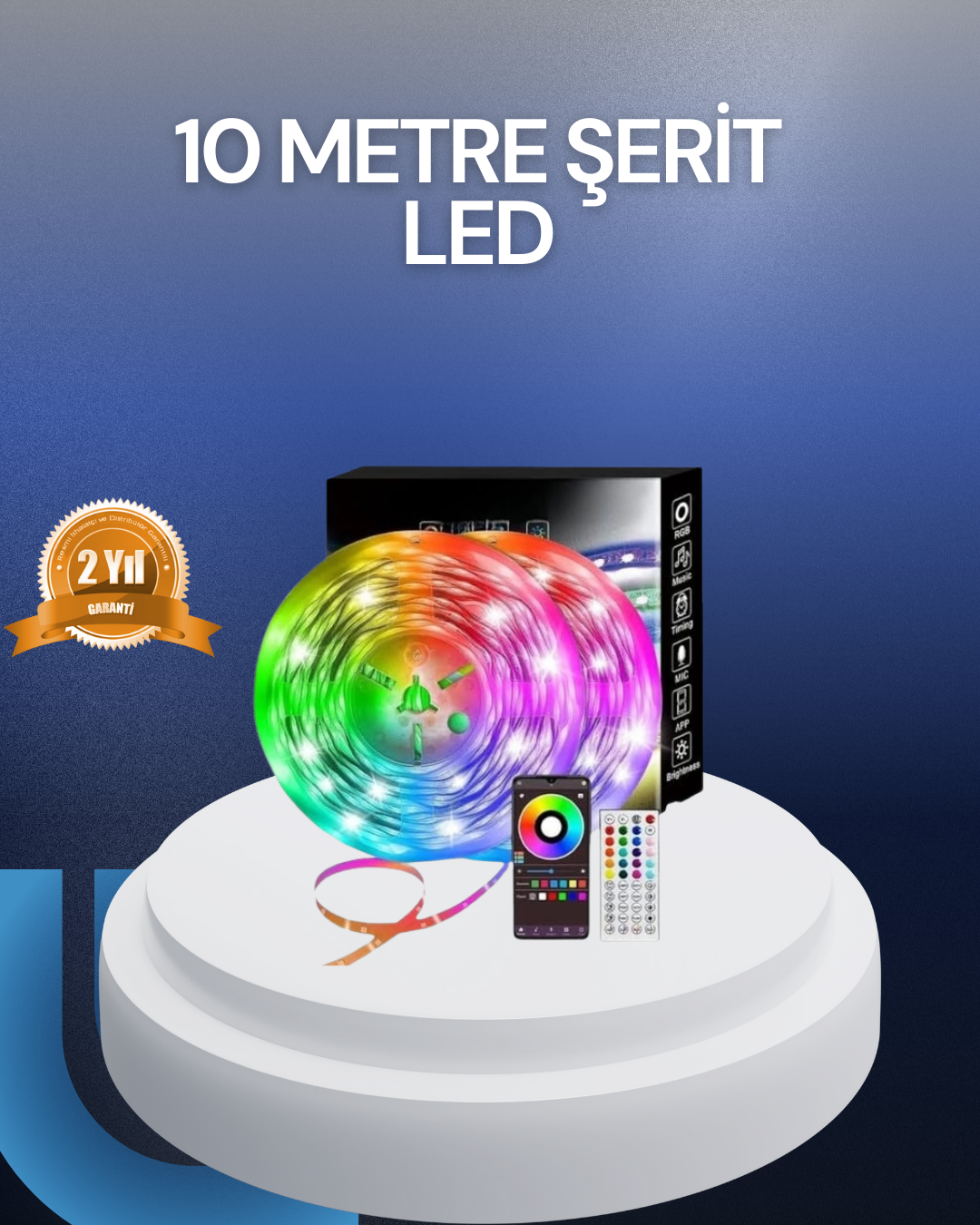 10 Metre USB Smart Şerit Led Kumandalı Telefon Kontrollü - Bayi Depom