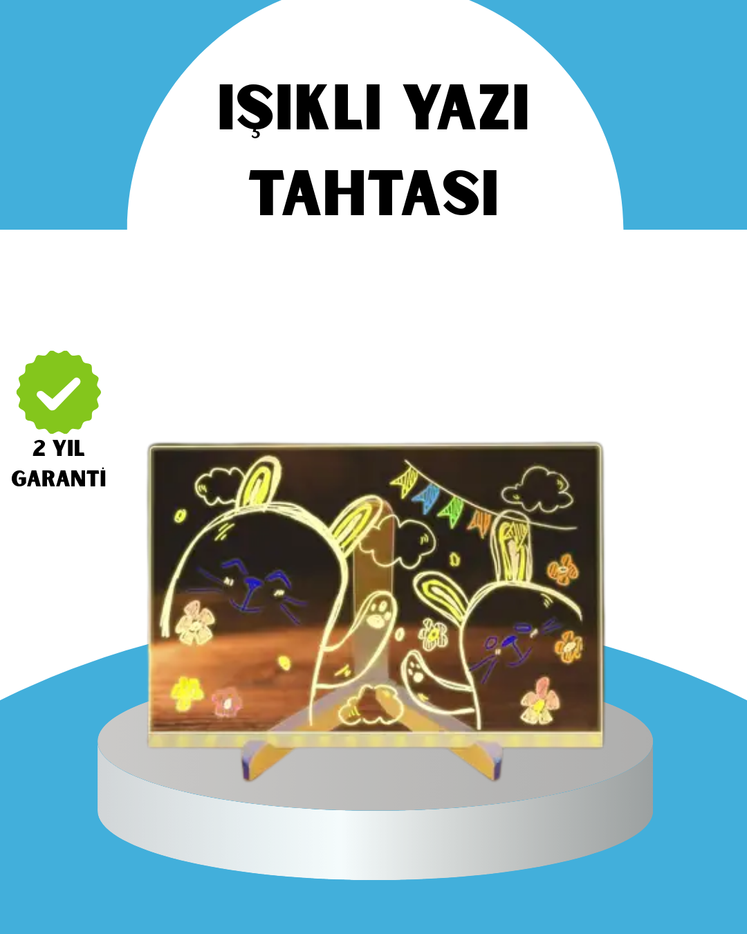 Silinebilir LED Mesaj Tahtası 7 Renkli Kalem Dahil - Bayi Depom Silinebilir LED Mesaj Tahtası 7 Renkli Kalem Dahil - Bayi Depom