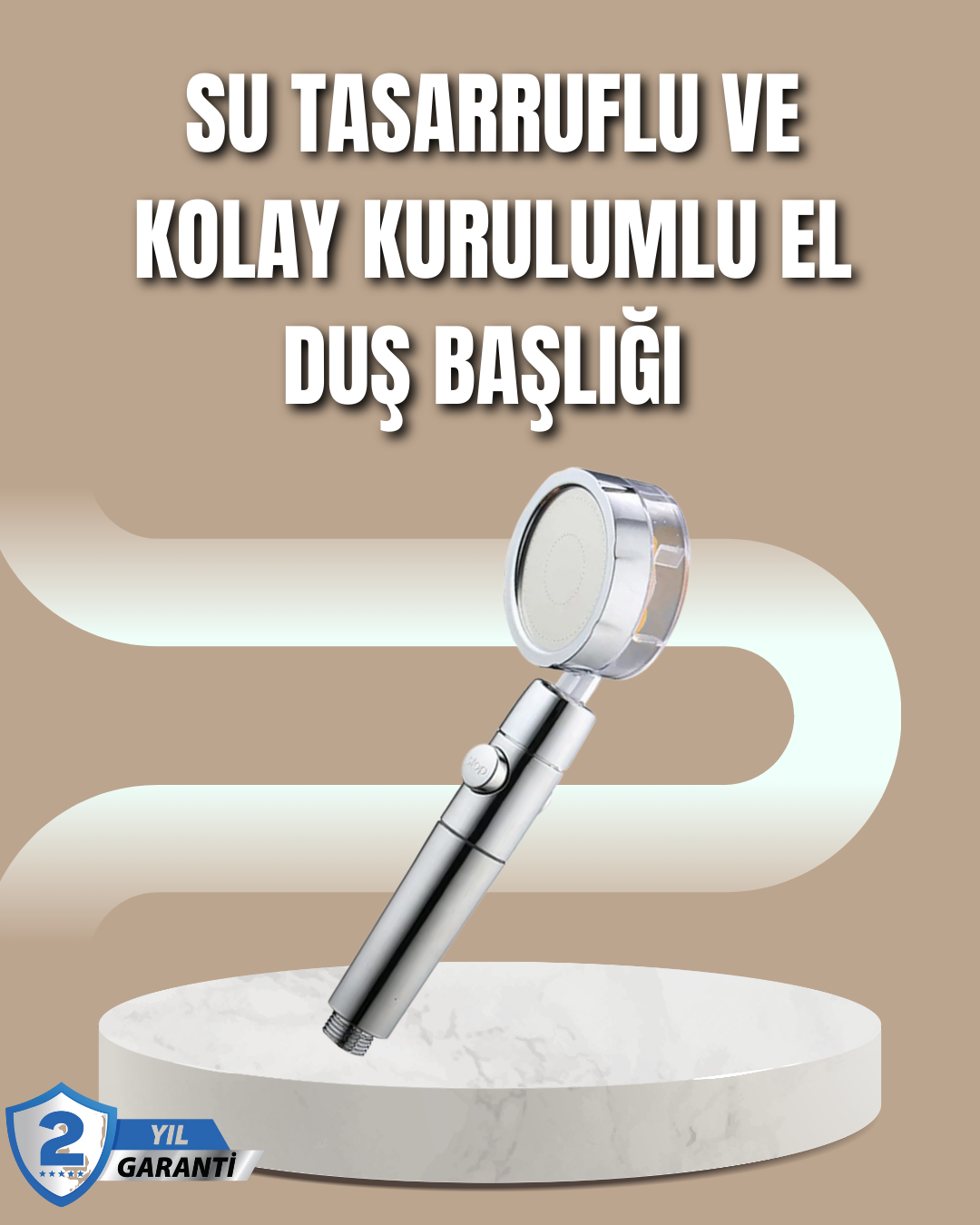 360° Ayarlanabilir Çok Fonksiyonlu Duş Başlığı - Bayi Depom