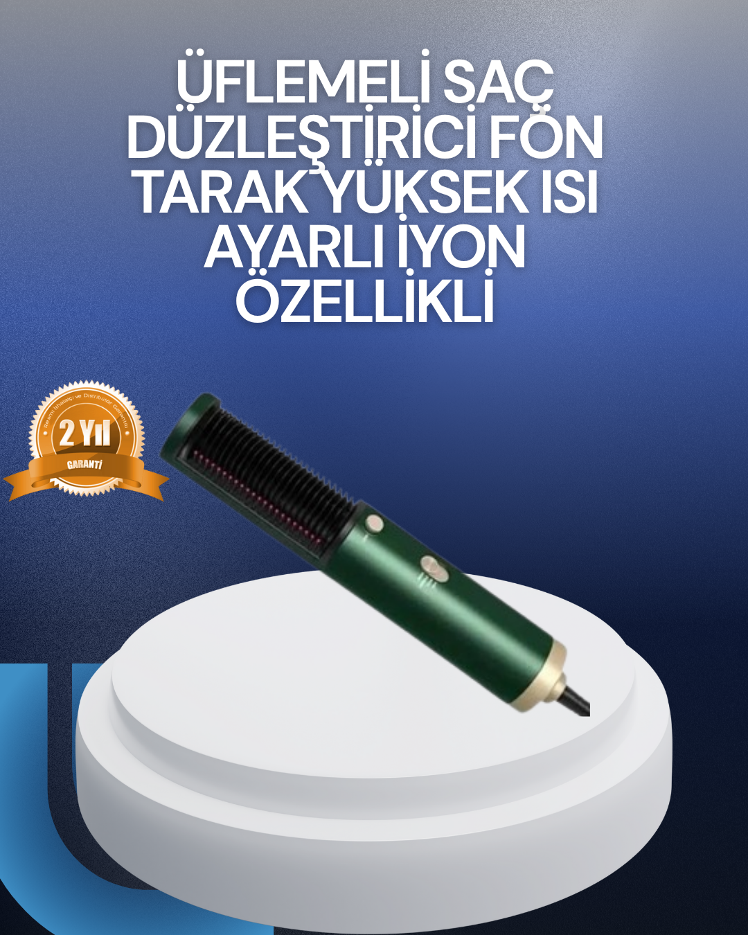 Saç Kurutma, Düzleştirici ve Tarak Tek Cihazda – 3 Kademeli Isı Ayarı - Bayi Depom Saç Kurutma, Düzleştirici ve Tarak Tek Cihazda – 3 Kademeli Isı Ayarı - Bayi Depom