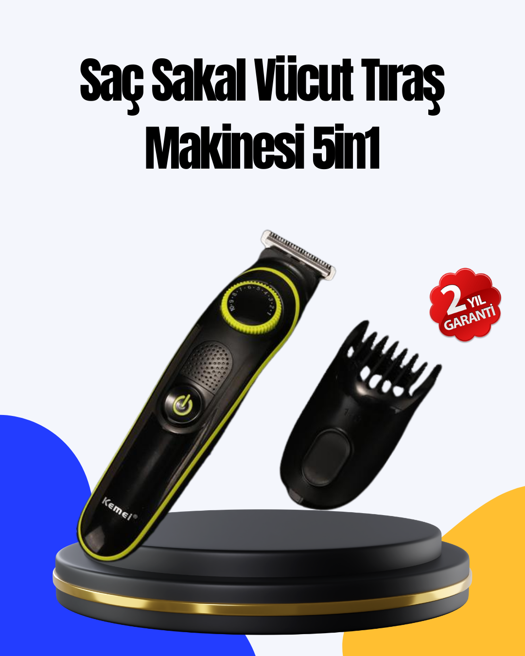 5 Başlıklı Çok Fonksiyonlu Saç Kesme ve Sakal Düzeltme Makinesi Erkek Bakım Aleti - Bayi Depom 5 Başlıklı Çok Fonksiyonlu Saç Kesme ve Sakal Düzeltme Makinesi Erkek Bakım Aleti - Bayi Depom