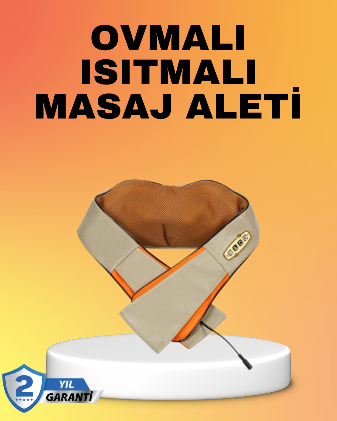 Kas Ağrılarına İyi Gelen Ovmalı Isıtmalı Boyun Omuz Bel Masaj Aleti - Bayi Depom